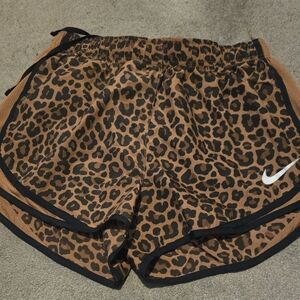 Nike Women's Brown Leopard Athletic Shorts
